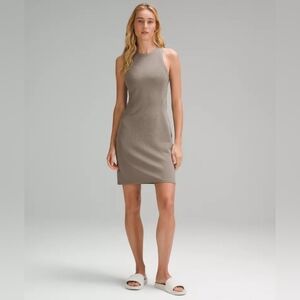 LululemonRibbed Softstreme Slim-fit Tank Dress Taupe